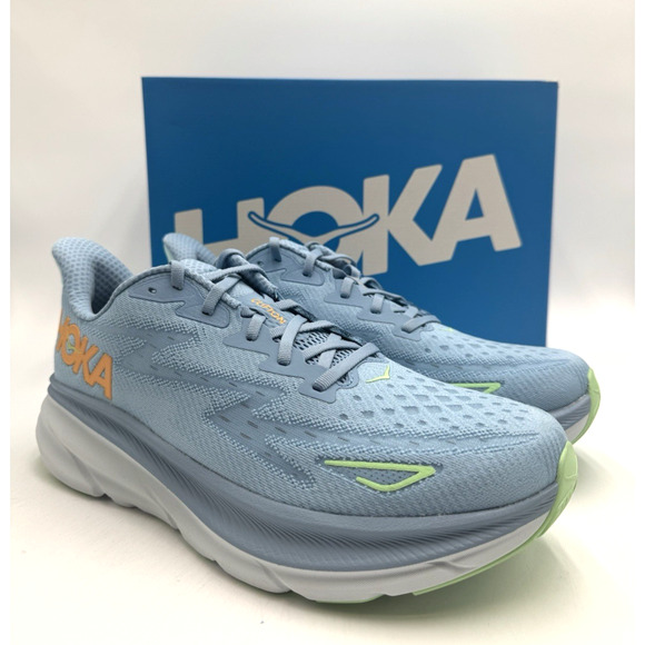 Hoka One CLIFTON 9 Men's NWD Running Sneaker Light Blue US Size 14 Medium (DLL) - Picture 1 of 12
